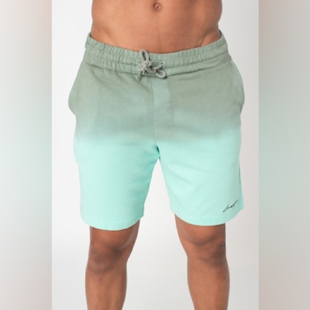 Jack & Jones Men's Tie Dye Shorts - Faded Powder Blue Gradient Blue